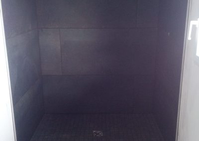 réalisation d'une douche italienne en mosaïque